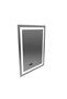 Rectangular LED Mirror, 75x90cm, Verite MotionGlow Marcello, Defog System, Clock & Thermometer, Dimmable - 4