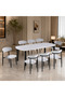 Marble dining table with 8 chairs - 2