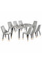 Marble dining table with 8 chairs