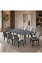 Wood Dining Table 8 Chairs - 2