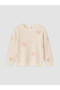 Özmarka New Season Ecru Crew Neck Baby Girl Sweater