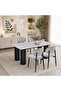 Marble dining table with 4 chairs - 2