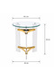 Single Gold Glass Service Table - 3