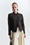 High Collar Single Button Blazer Jacket