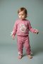 Baby Girl Cat Printed Sweatshirt and Sweatpants with Ribbon Detail, 2-Piece Set - 2