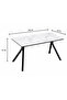 Rectangular Coffee Shop Table 130X70Cm White - 3