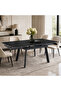 Extendable Dining Table 90 + 25 + 25 X 80 cm Black - 2