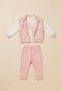 Baby Girl Ny Themed College Jacket Sweatshirt and Sweatpants 3-Piece Set - 3