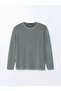 Xside green crew neck men's knit sweater - 5
