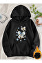 Unisex Printed Hooded Sweatshirt with Kangaroo Pocket, Comfortable Fit, Regular Cut