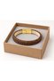 Pirevano Light Brown Python Snake Skin Men's Bracelet - with Gold Color Clasp - 3