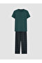 Green Regular Fit Plaid Men's Pajama Set - 8