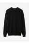 Southblue Black Crew Neck Wool Blend Men's Knitwear Sweater - 5