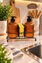Set of 2 | |   Sea New with Stand | |   Luxury Glass Soap Dispenser with Metal Stand, Detergent Dispenser, Hand and Dishwashing Set, Kitchen Countertop and Sink Organizer, Glass Liquid Soap Dispenser, Sponge Holder, Glass Bottle Organizer - 5