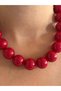 Cherry Color Acrylic Bead Women's Necklace - 2