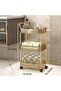 CCJJ-KSA Acrylic Storage Trolley, Bathroom Kitchen Rolling Cart Mobile Organization Shelves with Han - 5