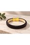 Cavreno Black Python Snake Skin Men's Bracelet - Premium with Gold Color Clasp - 2