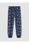 Lcw Kids Navy Blue Printed Boys Pajama Set - 5