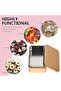 4Pcs Rectangular Empty Hinged Tins Box(Golden) - 6
