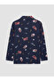 Lcw kids navy blue shirt collar boy's pajama set - 3