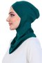 Cross Front Design Women's Sport Ready Turban Stretchy One Piece Headscarf Emerald - 3
