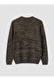 Lcwaikiki Classic Khaki Patterned Men's Knitwear Sweater - 6