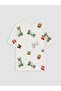 Lcw Kids Ecru Printed Boys Shorts Pajama Set - 6