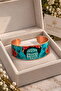 Turquoise I Am My Own Muse Written Wide Form 100% Copper Bracelet - 2