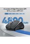 ماوس لاسلكي (2.4G و BT5.0/3.0) صامت بدقة 4800 نقطة في البوصة، ماوس كمبيوتر USB A وبلوتوث بـ 6 أزرار - 3