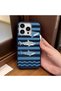 iPhone 15 Pro Max Compatible Blue Leather Textured Silicone Protects Camera Shock-Absorbing Sea Animal Pattern Case
