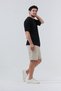 Double Leg Wide Leg Elastic Double Pocket Men's Pique Beige Shorts - 5