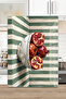 Rustic Gouache Pomegranate Still Life Patterned Glass Cutting Board and Presentation Plate 25 X 35 cm - 2