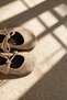 Pure Beige Women's Genuine Leather Suede Mary Jane Ballerina Lace-Up Shoes - 4