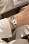 Nishon Women's Wristwatch Gold Silver Color Two-Tone Moon Phase Roman Numeral Steel Band Stylish Watch Gift Round Women's Watch - 7