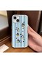 iPhone 14 Plus/15 Plus Compatible White Leather Textured Silicone Protects Camera Shock-Absorbing Pingu Cartoon Penguin Pattern Case