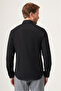 Black Buttoned Collar Oxford Slim Fit Cotton Shirt 1004265125 - 5