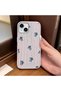 iPhone 15 Compatible Pink Leather Textured Silicone Camera Protective Shock-Absorbing Turtle Pattern Case