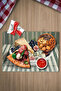 Rustic Gouache Cheese Plate Patterned Glass Cutting Board and Serving Tray 25 X 35 cm - 3