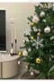 3 Pieces of Snowflake Glitter Christmas Ornament, Glitter Snowflake Pine Tree Ornament, Glass, Door, Balcony, Wall Decoration - 2