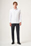 White Hard Collar Oxford Comfort Fit Cotton Shirt 1004265285 - 2