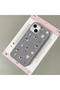 iPhone 15 Compatible Gray Leather Textured Silicone Protects Camera Shock-Absorbing Cartoon Dog Pattern Case - 2