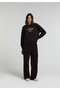 Regular Fit Mid Waist Straight Women's Purple Sweatpants