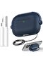 غطاء حماية لسماعات Airpods Pro 3 [مع قفل أمان] [مع طقم تنظيف] [مع سلسلة مفاتيح] غطاء واقي ضد السقوط