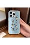 iPhone 15 Pro Max Compatible White Leather Textured Silicone Protects Camera Shock-Absorbing Pingu Cartoon Penguin Pattern Case