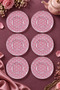 Set of 6 Glass Tea Plates – Pink Polka Dot 12 cm – 6 Tea Plates