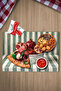 Rustic Gouache Pomegranate Still Life Patterned Glass Cutting Board and Presentation Plate 25 X 35 cm - 3