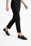 Vaskel Women's Loafers, Wrinkled Patent Leather, Textured Metal Accessories, Comfortable Flat Sole - 2