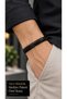 Restavio Dark Green Python Snake Skin Men's Bracelet - with Gold Color Clasp