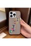 iPhone 14 Pro Max Compatible Brown Leather Textured Silicone Protects Camera Shock-Absorbing Cat and Star Pattern Case