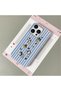iPhone 16 Pro Max Compatible Pink Leather Textured Silicone Camera Protection Shock Absorbing Pingu Cartoon Penguin Pattern Case - 2